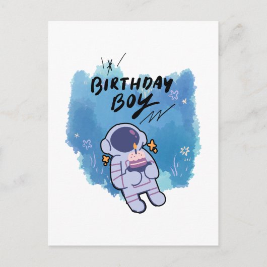 The Birthday Spaceman Briefkaart (Voorkant)
