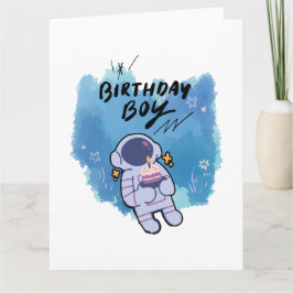 The Birthday Spaceman Kaart