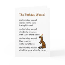 The Birthday Weasel - een grappig verjaardagsgedic