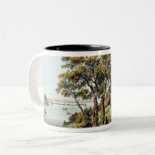 The Birthplace of Washington in Bridges Creek Tweekleurige Koffiemok (Voorkant links)