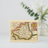 The Bishopprick of Durham County, Engeland Kaart b (Staand voorkant)