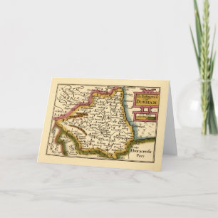 The Bishopprick of Durham County, Engeland Kaart b