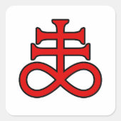 The Black Alchemist Cross Vierkante Sticker (Voorkant)