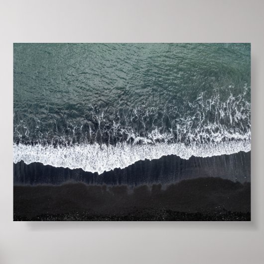 The black beach in Iceland Poster (Voorkant)