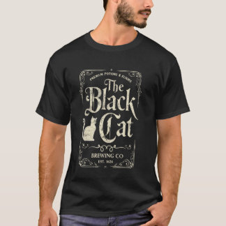 The Black Cat Brewing Co Salem Halloween Kattenlie T-shirt