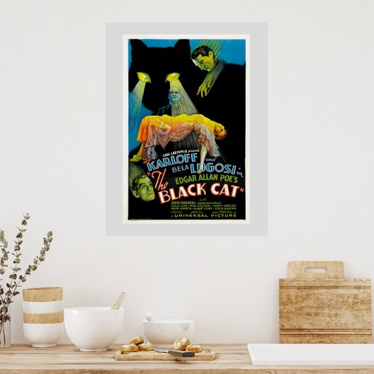The Black Cat ( film poster) Poster (Keuken)
