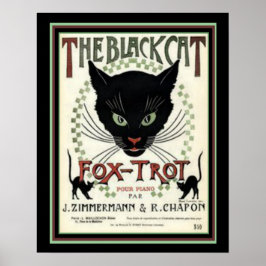 "The Black Cat Fox Trot" 16 x 20 afdrukken Poster