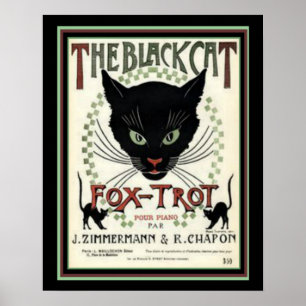 "The Black Cat Fox Trot" 16 x 20 afdrukken Poster