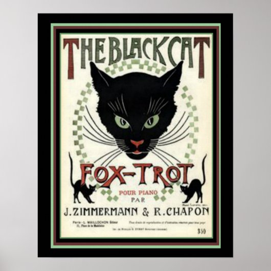 "The Black Cat Fox Trot" 16 x 20 afdrukken Poster (Voorkant)