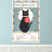 The black cat, May 1896 Canvas Afdruk (Insitu (Houten vloer))