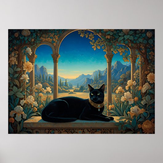 The Black Cat of the Golden Loggia Poster (Voorkant)
