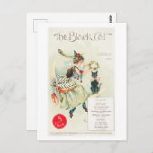 The Black Cat, oktober 1895,  kattenkunst Briefkaart (Voorkant / Achterkant)