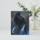 The black crow with human arms dark fantasy  briefkaart (Staand voorkant)
