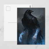 The black crow with human arms dark fantasy  briefkaart (Voorkant / Achterkant)