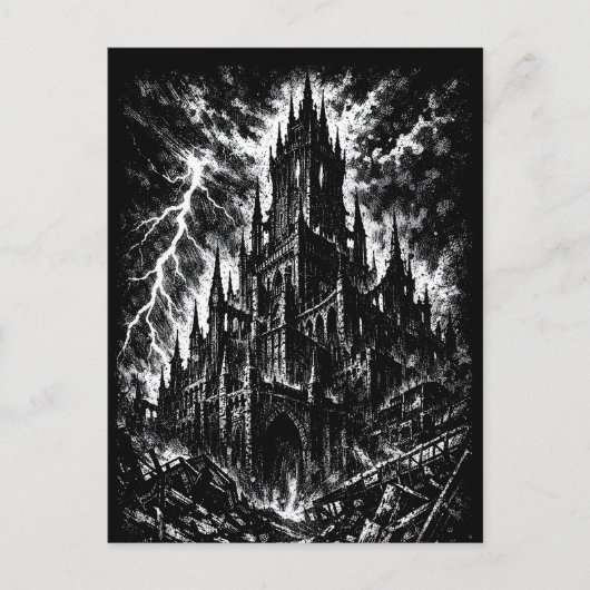 The Black Fortress van BurnsInHell Briefkaart (Voorkant)