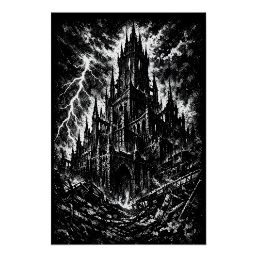 The Black Fortress van BurnsInHell Perfect Poster (Voorkant)