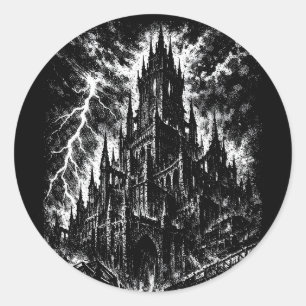 The Black Fortress van BurnsInHell Ronde Sticker