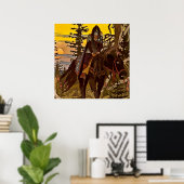 "The Black Knight" van Ivan Bilibin Poster (Thuiskantoor)