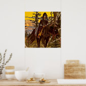 "The Black Knight" van Ivan Bilibin Poster (Keuken)