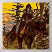 "The Black Knight" van Ivan Bilibin Poster (Voorkant)