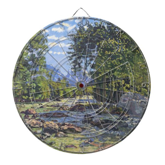 The Black Lutschina (door Ferdinand Hodler) Dartbord (Voorkant)