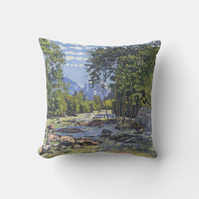 The Black Lutschina (door Ferdinand Hodler) Kussen (Voorkant)