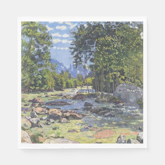 The Black Lutschina (door Ferdinand Hodler) Servet (Voorkant)