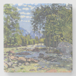 The Black Lutschina (door Ferdinand Hodler) Stenen Onderzetter