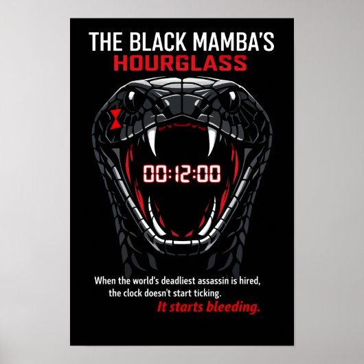The Black Mamba’s Hourglass Poster (Voorkant)