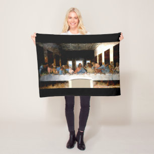 "The Black Supper by Da Vinci" Fleece Deken