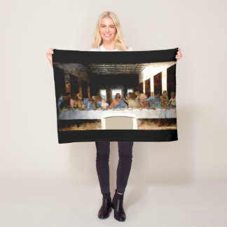 "The Black Supper by Da Vinci" Fleece Deken