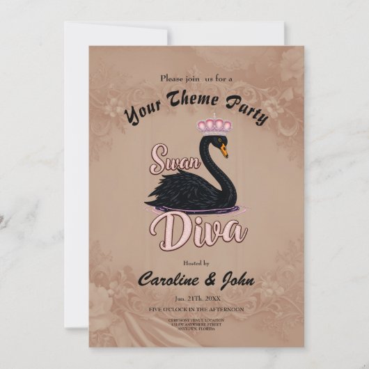 The black swan, queen of the water.  kaart (Voorkant)