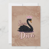 The black swan, queen of the water.  kaart (Achterkant)