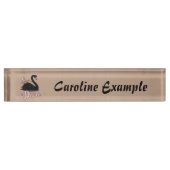 The black swan, queen of the water. naambordje (Voorkant)