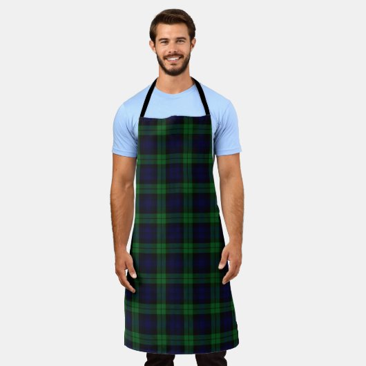 The Black Watch Tartan Kitchen Schort (Gedragen)