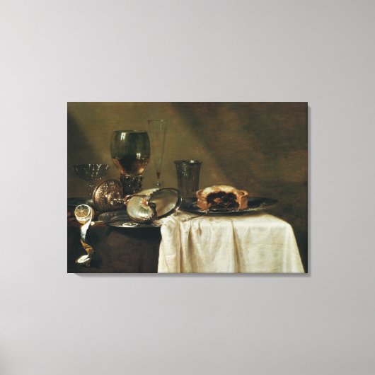 The Blackcurrant Tart, 1635 Canvas Afdruk (Voorkant)