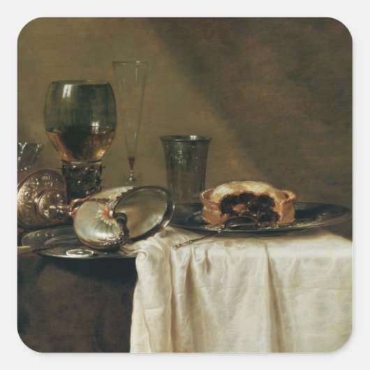 The Blackcurrant Tart, 1635 Vierkante Sticker (Voorkant)