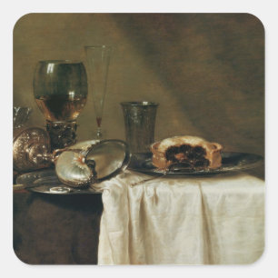 The Blackcurrant Tart, 1635 Vierkante Sticker