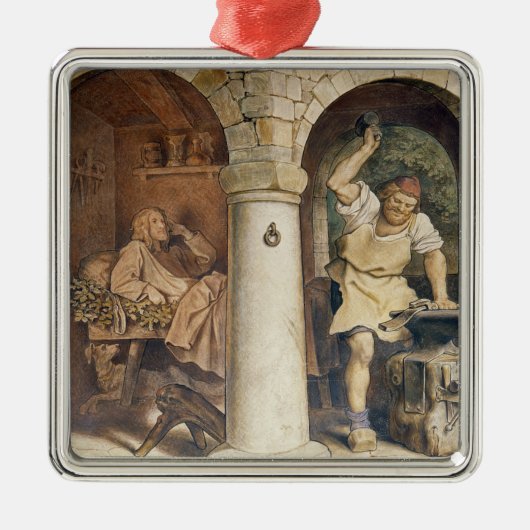 The Blacksmith of Ruhla, c.1854 Metalen Ornament (Voorkant)