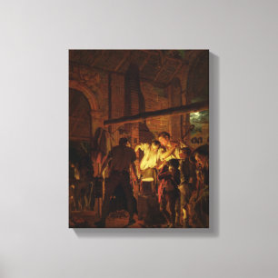 The Blacksmith's Shop (olie op doek) Canvas Afdruk