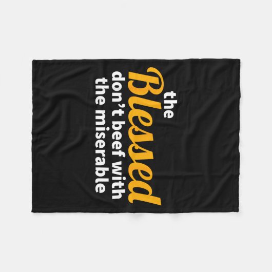 The Blessed Don't Beef With The Miserable - Christ Fleece Deken (Voorkant (Horizontaal))