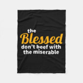The Blessed Don't Beef With The Miserable - Christ Fleece Deken (Voorkant)