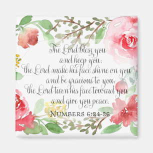 The blessing Scripture Art Numbers 6:24-26 Magneet