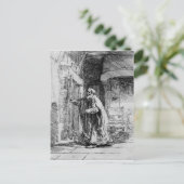 The blind Tobit, 1651 Briefkaart (Staand voorkant)