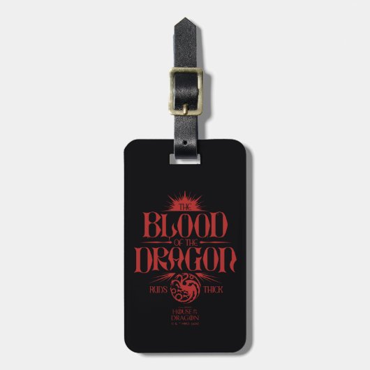 The Blood of the Dragon Runs Thick Bagagelabel (Voorkant verticaal)