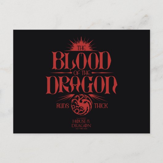 The Blood of the Dragon Runs Thick Briefkaart (Voorkant)