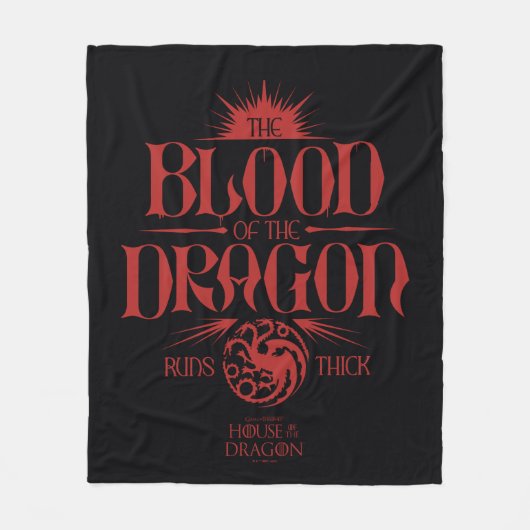 The Blood of the Dragon Runs Thick Fleece Deken (Voorkant)