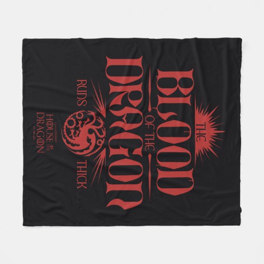 The Blood of the Dragon Runs Thick Fleece Deken (Voorkant (Horizontaal))