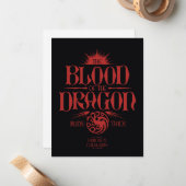 The Blood of the Dragon Runs Thick Notitiekaartje (Voorkant / Achterkant in situ)