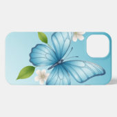 The blue butterfly iPhone Case iPhone Hoesje (Achterkant horizontaal)
